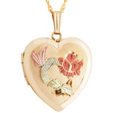 Hummingbird and Flower Locket - by Landstrom's